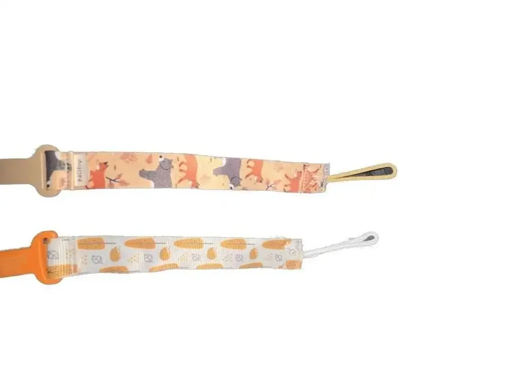 Nuby Woodland Animal and Leaf Print Pacifier Clips - 2 Pc